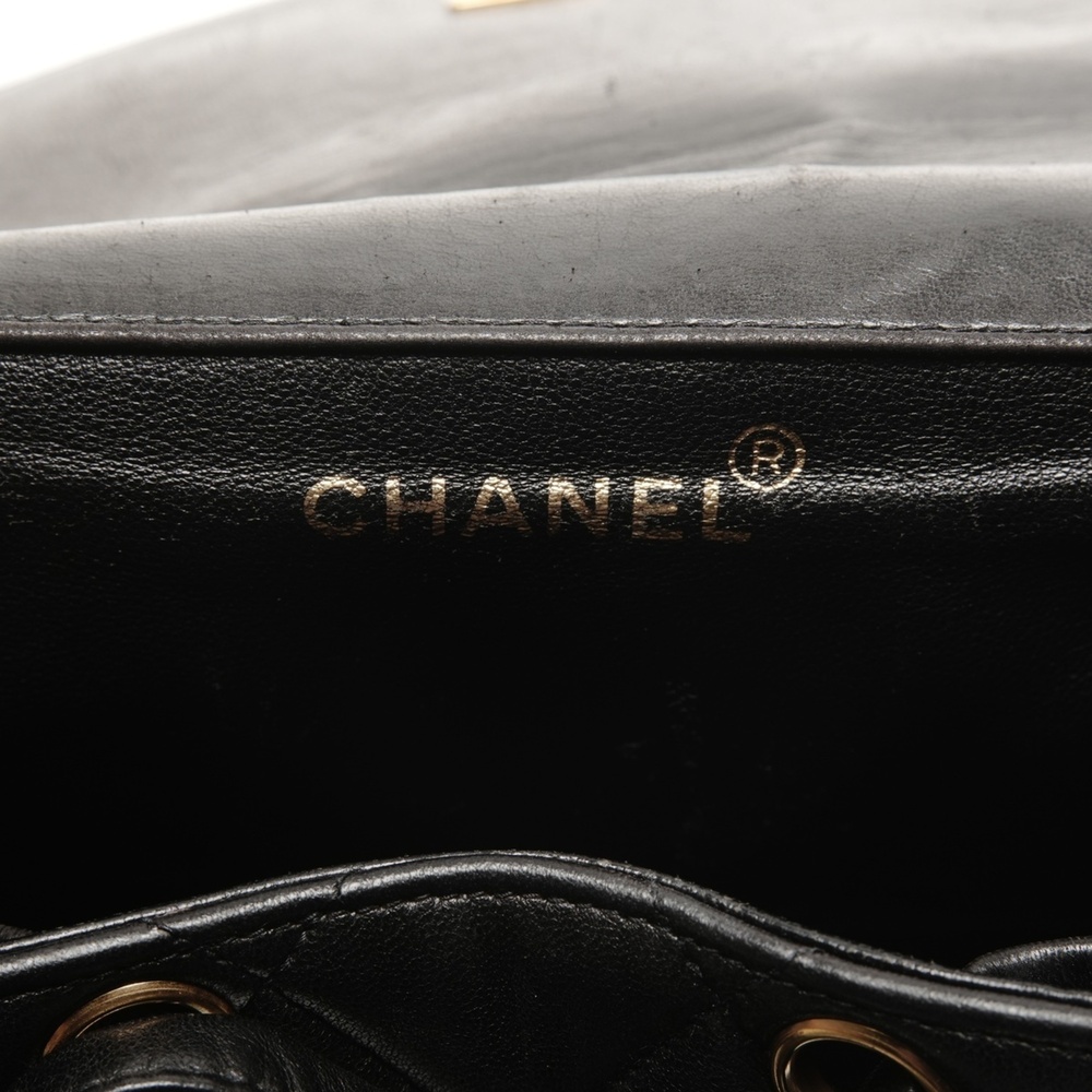 CHANEL No. 3 1994-1996 Lambskin Duma Matelasse Backpack/Daypack in Black - Picture 10 of 15